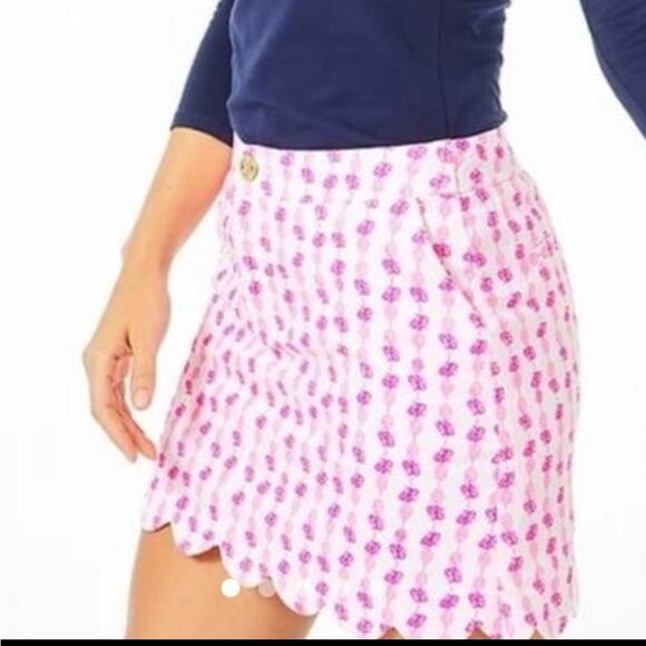 Lilly Pulitzer Floral Pink Skirt, US10 - Picture 1 of 14